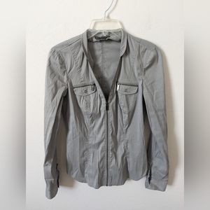 Armani Exchange Zip Front Blouse